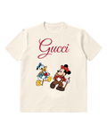 Ivory Mickey And Donald Hiking Together Graphic T-Shirt - front product view