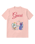Blush Pink Fairy Godmother Pours Tea Graphic T-Shirt - front product view