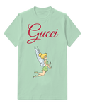 Sage Green Green Fairy Kneeling In Flight Graphic T-Shirt - front product view