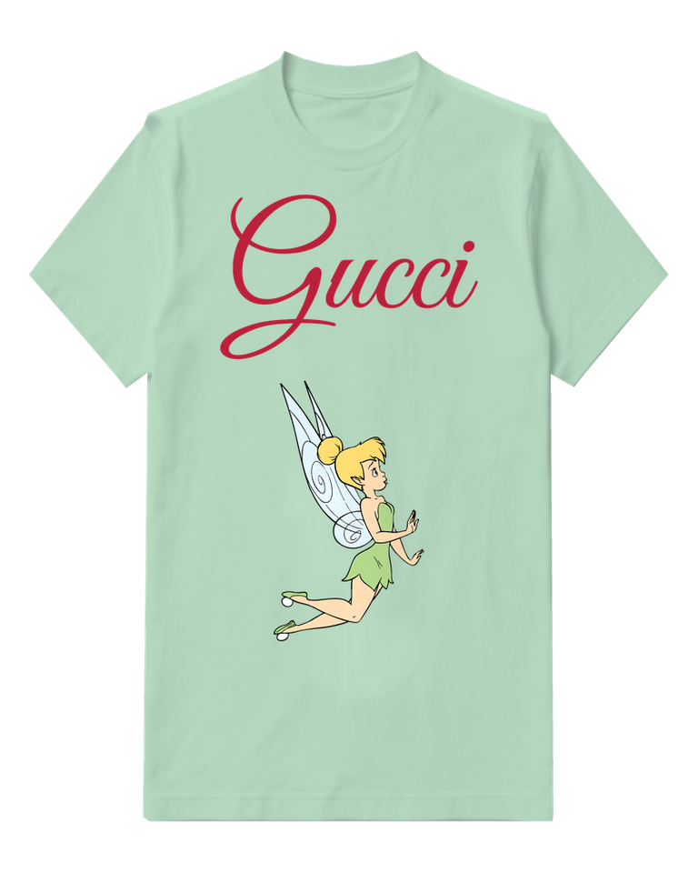 Sage Green Green Fairy Kneeling In Flight Graphic T-Shirt - front product view