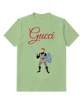 Sage Green Young Knight Sword And Shield Graphic T-Shirt - front product view