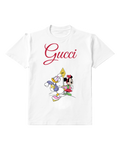 White Minnie And Daisy At Bus Stop Graphic T-Shirt - front product view