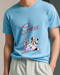 Sky Blue Minnie And Daisy In Nightgowns Graphic T-Shirt - model wearing view