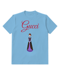 Sky Blue Braided Woman Long Purple Gown Graphic T-Shirt - front product view