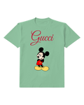 Sage Green Mouse Compact Seated Pose Graphic T-Shirt - front product view