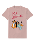 Blush Pink Jasmine And Rajah In Playful Embrace Graphic T-Shirt - front product view