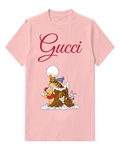 Blush Pink Tigger Atop Tree Piglet Beside Graphic T-Shirt - front product view