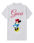Light Gray Mouse Blue Dotted Skirt Graphic T-Shirt - front product view
