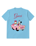 Sky Blue Minnie And Daisy In Pink Convertible Graphic T-Shirt - front product view