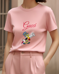 Blush Pink Cricket Little Sign Graphic T-Shirt - model wearing view