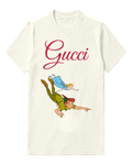 White Peter Pan Flying With Wendy Graphic T-Shirt - front product view