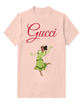 Blush Pink Green Dressed Woman Dancing Graphic T-Shirt - front product view