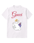 White Cinderella Waves Fairy Godmother Behind Graphic T-Shirt - front product view